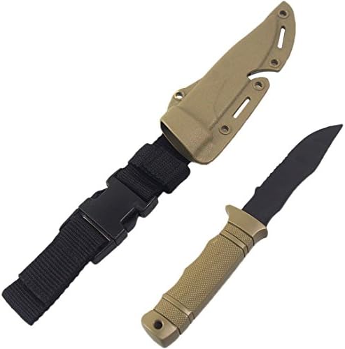 Toonol Tactical Rubber Knife Military Training Dagger Cosplay Funning War Game Knife Props Blade Rubber Fake Knives with Scabbard/Sheath