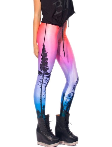 Pink Wind Ladies Sexy Galaxy Space Print Leggings Pant Stretch Tights