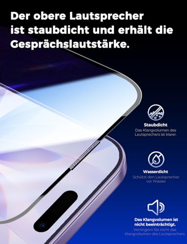 MAGIC JOHN Pack of 2 for iPhone 17 for Protective Glass (6.3 Inch), Auto Dust Elimination, 9H, HD Clear, Bubble-Free, Easy Installation