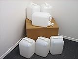 Hedpak 5 Gallon Carboy, 6 Pack (30 Gallons), Emergency Water Storage Kit - New! - Clean! - Boxed! - Free Spigot!