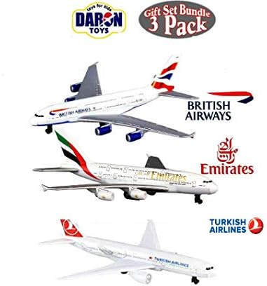 Daron Airplanes International Pack | British Airway, Emirates & Turkish Airlines