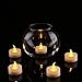 4Abby Realistic Bright Flameless LED Tea Light Candles, Bright, Flickering, Battery Powered Fake Candles, Unscented Tealights, Pack of 24