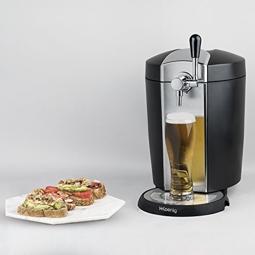 HKoenig-Bierzapfanlage-BW1778-kompatibel-mit-allen-5L-Universal-Edelstahl-Druckfssern-integrierte-Khlung-65-W-Rutschfeste-Fe