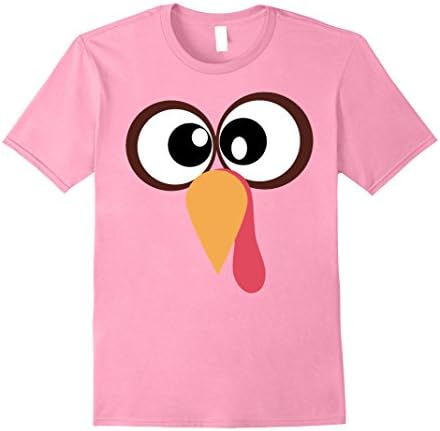 Mens Turkey Face T-Shirt Funny Thanksgiving Costume TShirt Large Pink