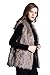 Escalier Women Faux Fur Vest Waistcoat Sleeveless Jacket, Khaki, 8/10
