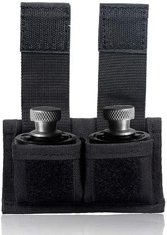 Gexgune Tactical Pouch Double Speedloader Pouch Belt Mag Holder Universal Fit S&W 38 .357 .57 Taurus 617 22 Mag Thru 44 Mag(Black)
