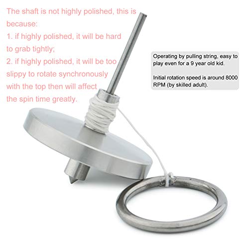 DjuiinoStar Anti-Gravity Gyroscope, Last 7-15 Minutes on Hard&Smooth Surface (Best Record 26 Minutes), Waste Your Time Efficiently, EDC Desk Toy, Bottom Etched God Bless America Unique Gift DST-901