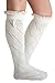 Modern Boho Bow Boot Socks Women's Lace Crochet Boot Socks Ivory