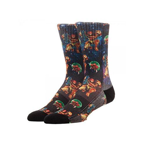 Metroid Samus Subliminated Crew Socks w/Gift Box by Superheroes Brand