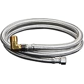 Mainline Universal Braided Stainless Steel Dishwasher Connector (Installation Kit), 3/8-inch Comp, 4 FT