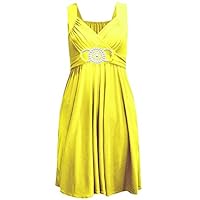 RIDDLED WITH STYLE New Ladies Plus Size Evening Dress Buckle Womens Long Elegant Cocktail 16-26 (US 22-24, Yellow)