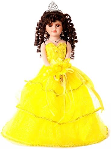 Cherish Crafts Yellow 16-inch Porcelain Quinceanera Doll