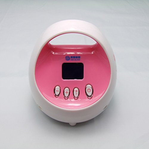 Gland Single Electric Breast Pump Breastfeeding Pump for Nursing Moms BPA Free, Pink, with LCD Display and Compact Design