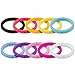 Learn Fit Fun WNDRNG - Women's Ultra Thin Stackable Silicone Wedding Ring. SET OF 10 Designer Color Rings. Perfect Promise, Engagement, or Wedding Band for Active Women. Size 4-10 (10 Ring Set, 8)