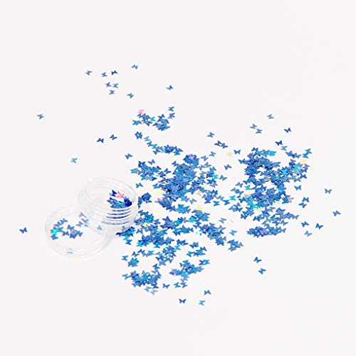 12 Colors Butterfly Shape Nail Flakes Holographic 3D Paillettes Butterfly Glitter Sequins Nail Art Decoration DIY Separate Box