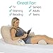 Xtra-Comfort Reading Pillow - Memory Foam Cushion - Neck Roll, Back Lumbar, Arm Support Bed Backrest For Tv, Sit Up Gaming, Pregnancy, Kids - Firm Couch Lounge Wedge includes Armrest Pockets and Cover