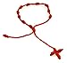 4030566 Set of 3 Bracelets Red Decenario Pulseras Knotted Thread Cross Bracelet Hip Hop Kanye West