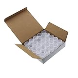 GOGOONLY 50 New, High Quality, Empty, Clear, 5 Gram Plastic Pot Jars, Cosmetic Containers, With Lids-BH000507