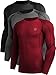 NELEUS Men's 3 Pack Dry Fit Long Sleeve Compression Shirts Workout Running Shirts