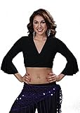 Lycra Stretchy Choli Top | Freidani Del Star - Black - Small/Medium