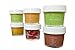 Glass Containers For Baby Food - Snacks - Yogurt - Dried herbs - Nuts - Spices Storage - Pack of 6 Jars 4oz - Freezer Safe and Airtight Lid - FDA Approved