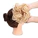 Stamped Glorious Real Human Bun Extensions Hair Pieces for Women Wedding Messy Hair Scrunchies Chignon Hairpiece Natural Hair for Women Kids Donut Updo Ponytail Hair Chignons (613), 2 Count