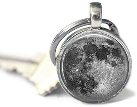 Keychain Vintage Full Moon Keychain,Vintage Galaxy Art Pendant Key Chain,Handmade Keychain,Vintage Jewelry,Fashion Jewelry for Women Or Men