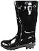 NORTY Women's Hurricane Rain Boots - Mid-Calf Length - Glossy Matte Waterproof Rubber Shoes