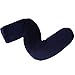 FY-Living Memory Foam Twist Pillow Roll for Neck, Lumbar or Legs, Shape Bendable, Navy Velour Cover