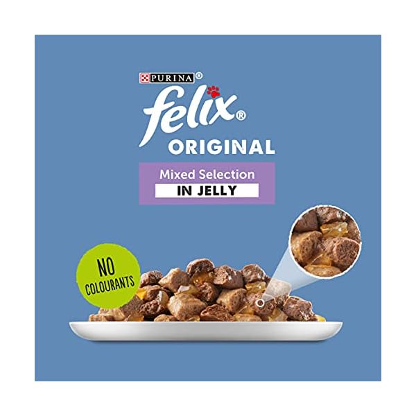 Felix-Mixed-Selection-in-Jelly-Cat-Food-120-Pouches-120-x-100-g Felix Adult Wet Cat Food Mixed Selection in Jelly Beef, Chicken, Tuna, Salmon 120 x 100g Pouches