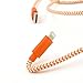 Lightning Cable, 10Ft Long iPhone 6S Charger, F-color Apple Certified Nylon Braided 8 Pin Lightning to USB Cable for iPhone 6S 6 Plus 5S 5C 5, iPhone SE, iPad 4 Air 2 Mini 4 3 2, iPad Pro, Orange