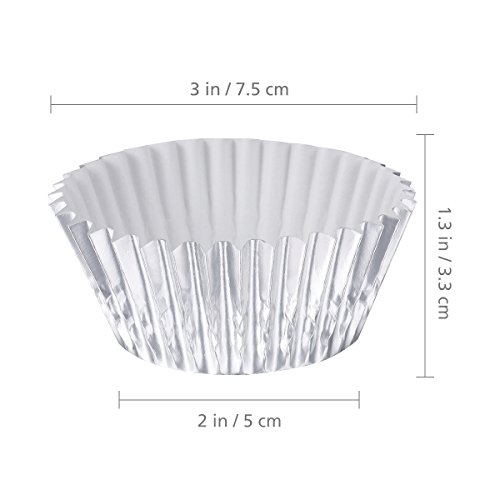 6 ROSENICE+Cupcake+Liners+Aluminum+Muffin