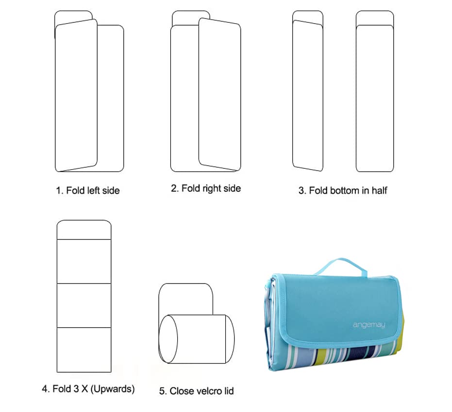 Angemay Outdoor & Picnic Blanket Extra Large Sand Proof and Waterproof