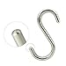 RuiLing 15-Pack 2.75 Inch S Shaped Hooks Heavy-Duty Genuine Solid Polished Stainless Steel Hanging Hooks,Kitchen Spoon Pot Hanging Hooks Hangers Clothes Storage Rack Multiple uses - Size Small