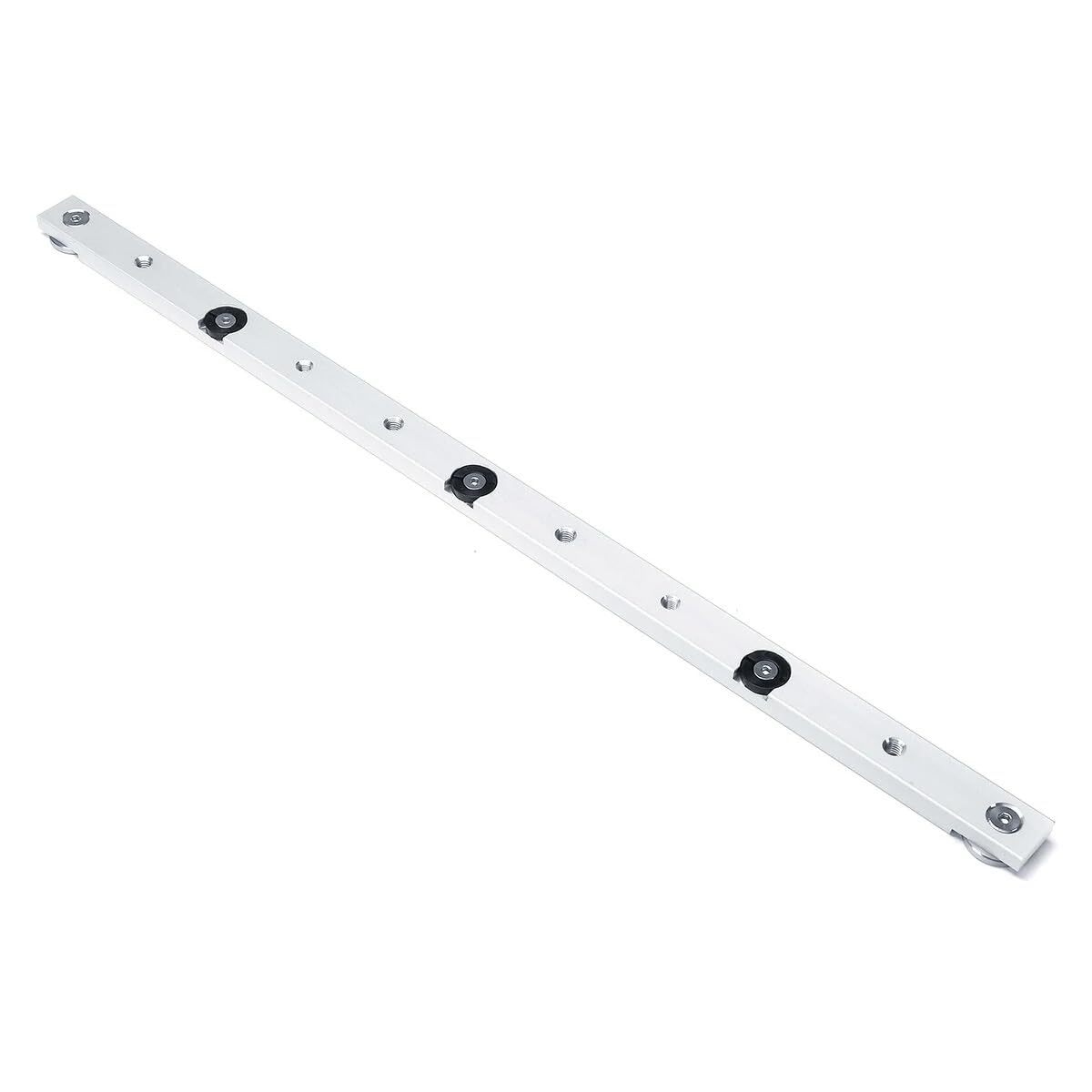 Aluminium Alloy Miter Bar Rail Miter Guage Bar Slider Table Saw Gauge Rod Wood Working Tool with 2 Wheels for Easy Sliding (450mm)