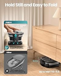 Puboo Collapsible Foot Spa Bath with Heat, Remote