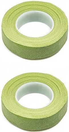 2 Light Green Floral Tape Stem Wrap Gum Paste 1/2" X 30 Yards 180 Feet Total w/ Flower Crafting eGuide