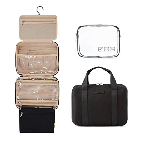 BAGSMART Toiletry Bag Hanging Travel Organizer with TSA Approved