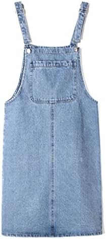 Season Show Juniors Preppy Style Mid Denim Overall Dress Jumper L LB