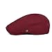 VOBOOM Cotton Flat Cabbie Hat Gatsby Ivy Irish Hunting Newsboy Cap (Burgundy)