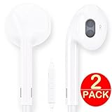 Earbuds,DissX Headphones with Microphone Stereo Earphones with Mic and Remote Control 2Pack for