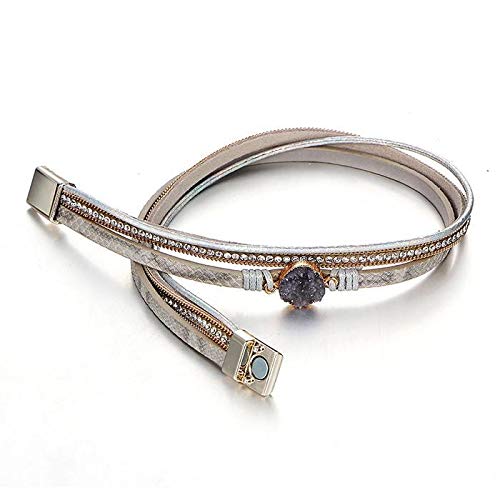 Kirken Women Artificial Leather Bangle Bracelet Charm Wristband Bracelets Gift