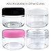 Beauticom 12 Pieces 30 Gram 30 ML (1 Oz) Small Round Clear Jars with Screw Cap Lid for Mineralized Makeup Powdered Foundation Eye Shadow Pigments and More - BPA Free
