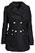 Urban Junior Women Classic Wool Look Padded Winter Dress Peacoat Jacket Pea Coat