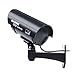 Masione Outdoor Fake/Dummy Security Camera with 30 Illuminating LED Light (Black) CCTV Surveillance