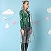 traderplus Womens Girls' Transparent Raincoat Waterproof Rain Jacket with Hood Black Edge