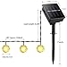 LELLEL 3rd Generation Super Bright Solar Outdoor LED String Lights, Waterproof Weatherproof for Yard Patio Garden Tree Party Wedding Decoration, Warm White 21ft Snow Ball 8 Working Mode