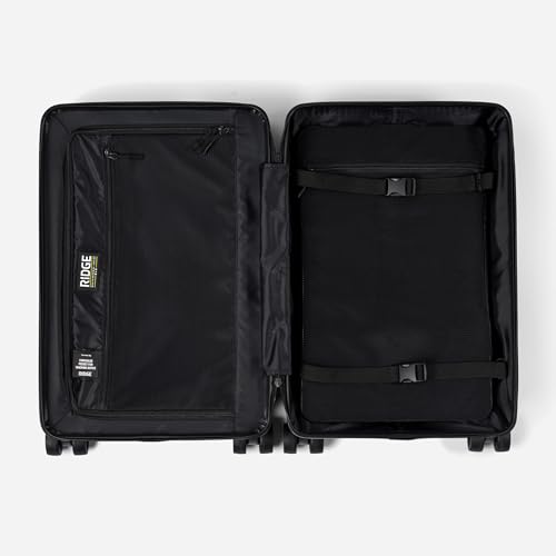 The Ridge Premium Hard Shell Carry On Luggage - TSA Approved Lock - 360° Spinner Wheels for Travel - Royal Black