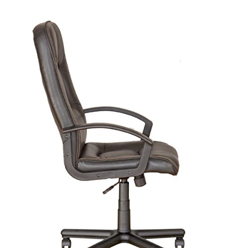 CHAISE-EXPERT-Omega-Poltrona-di-direzione-sincrono-ergonomico-professionaleAltezza-di-Seduta-50--59-cm-Sedia-di-Ufficio-basculante-girevole-Altezza-regolabileEco-Pelle-Nero