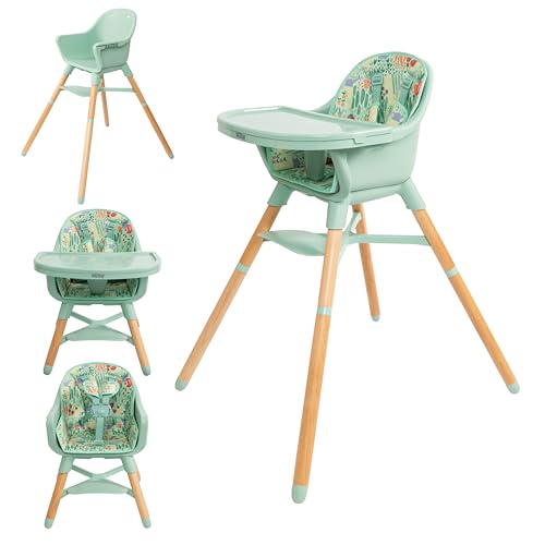 Nuby Seggiolone Evolutivo 4 in 1, fino a 27kg, 6+ Mesi, Verde Salvia